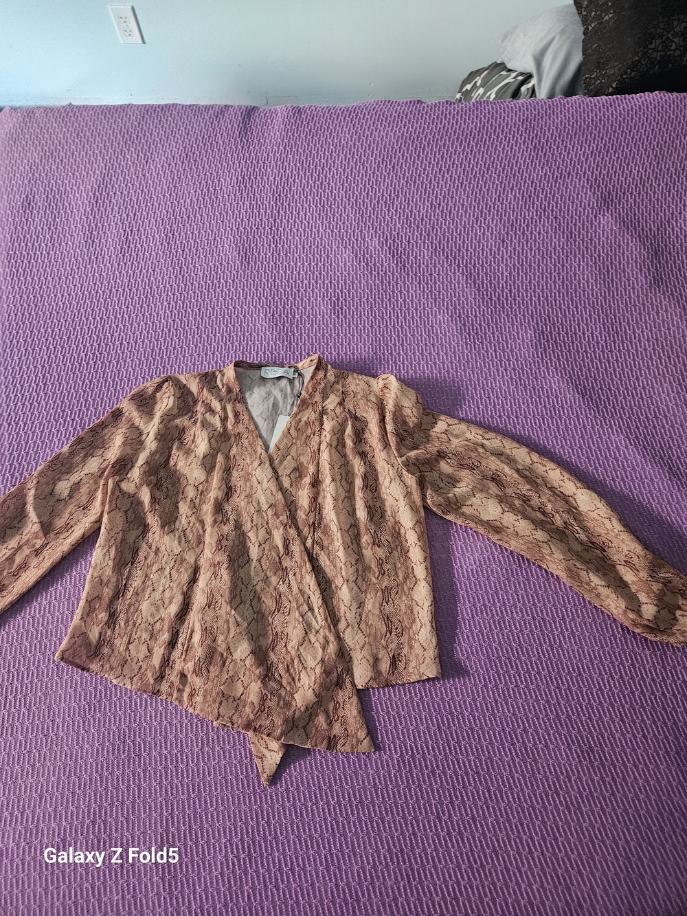 Girls' Pink Lace Wrap Top - Brand Unspecified